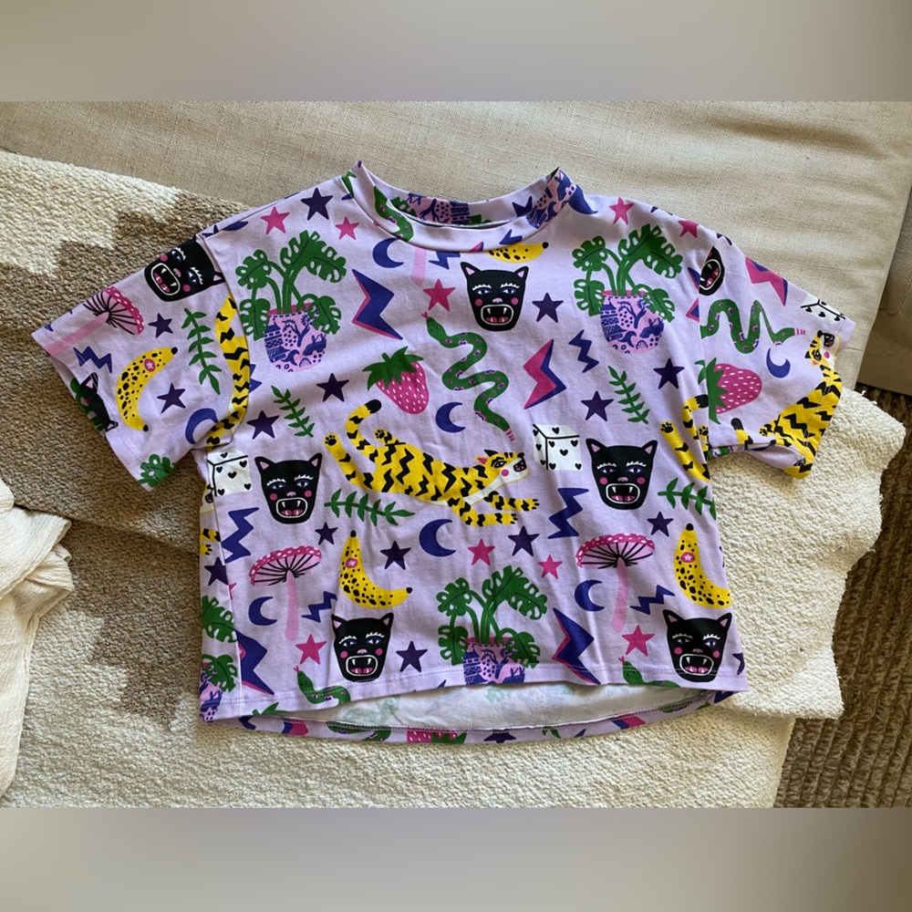 Nooworks high quality graphic crop tee